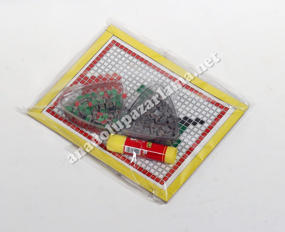 Toptan Mozaik Çalışması Resim Yapıştırıcı ve Mukavva Taşlar 