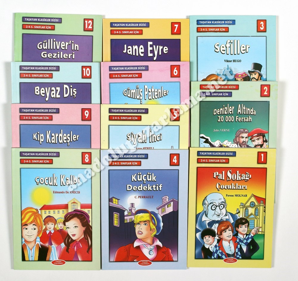 Toptan Yaşayan Klasikler Dizisi Hikaye Kitapları 12 Kitap 