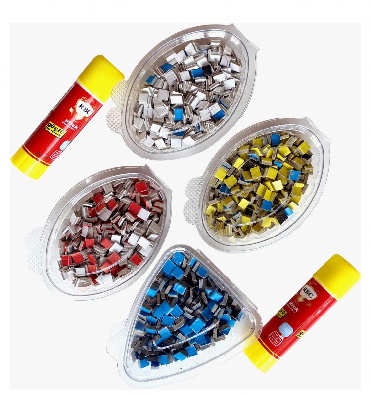 Toptan Mozaik Çalışması Resim Yapıştırıcı ve Mukavva Taşlar 