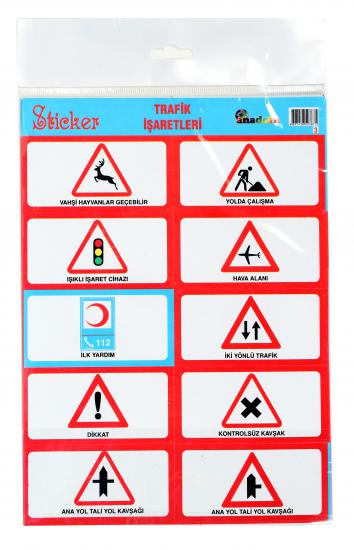 Trafik İşaretleri Sticker, Etiket | Toptan Etiket | Toptan Kırtasiye Çeşitleri
