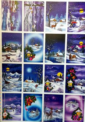  Kış Manzaralı Kartpostallar Bir pakette 100 adet vardır. 10 çeşittir. 